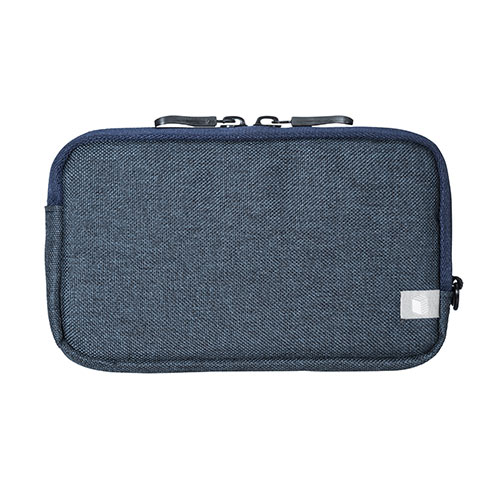 ガジェットポーチ（モバイルバッテリー・Wi-Fiルーター・iPhone・ケーブル収納・Sサイズ・ネイビー）