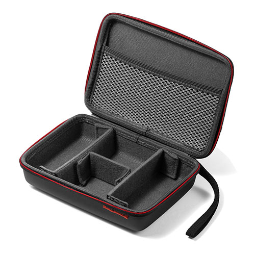 ポーチ（トラベルポーチ・ガジェットポーチ・小物入れ・おしゃれ・大容量・人気・おすすめ・男性・仕切り・収納・便利・持ち運び・黒・セミハード）BAGIN014BK