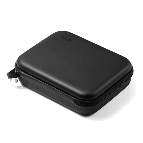 ポーチ（トラベルポーチ・ガジェットポーチ・小物入れ・おしゃれ・大容量・人気・おすすめ・男性・仕切り・収納・便利・持ち運び・黒・セミハード）AGIN015BK