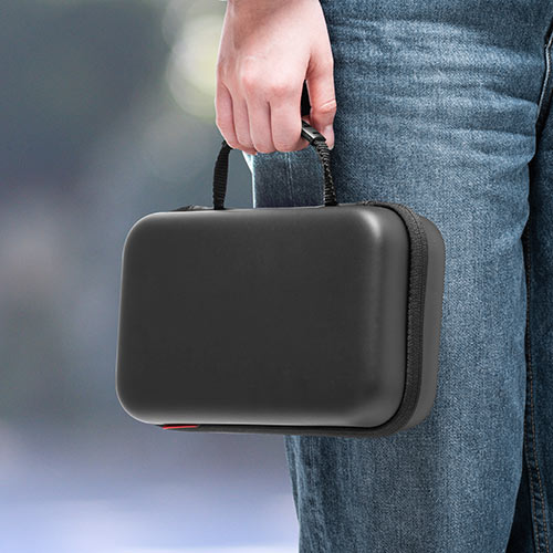 ポーチ（トラベルポーチ・ガジェットポーチ・小物入れ・おしゃれ・大容量・人気・おすすめ・男性・仕切り・収納・便利・持ち運び・黒・セミハード）BAGIN016BK