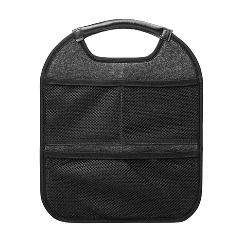 バッグインバッグ（リュック用・フェルト・軽量・縦型・15ポケット・自立可能・A4収納可能・ベージュ/グレー）