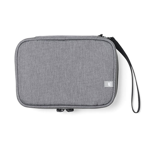 ポーチ（トラベルポーチ・ガジェットポーチ・小物入れ・おしゃれ・大容量・人気・おすすめ・男性・仕切り・収納・便利・持ち運び・ストラップ・グレー）BAGIN018GY