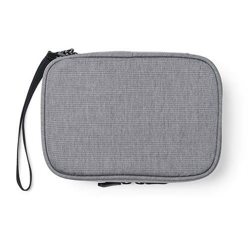 ポーチ（トラベルポーチ・ガジェットポーチ・小物入れ・おしゃれ・大容量・人気・おすすめ・男性・仕切り・収納・便利・持ち運び・ストラップ・グレー）BAGIN018GY