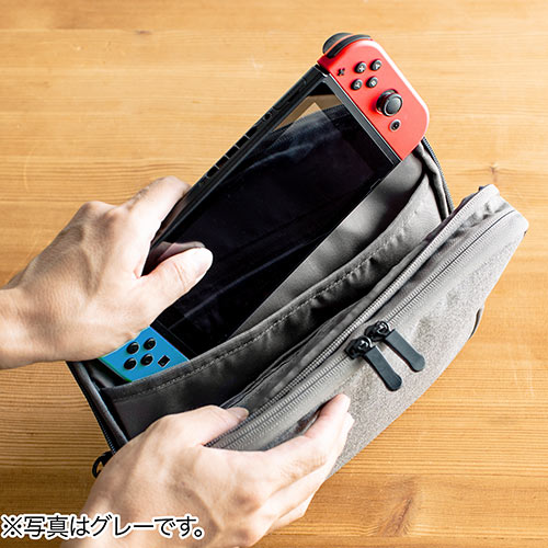 ポーチ（トラベルポーチ・ガジェットポーチ・小物入れ・おしゃれ・大容量・人気・おすすめ・男性・仕切り・収納・便利・持ち運び・ネイビー）BAGIN024NV