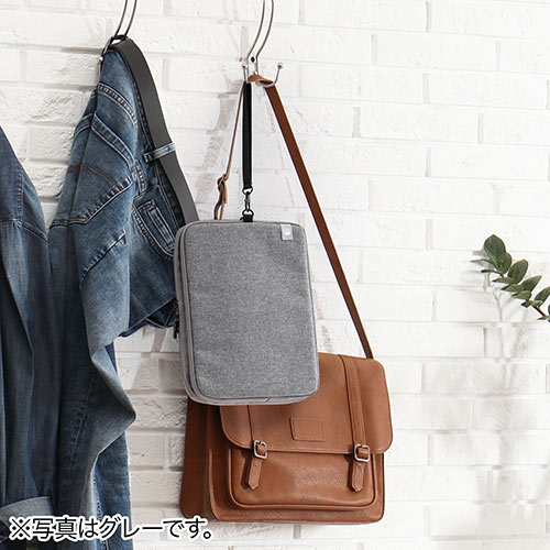 ポーチ（トラベルポーチ・ガジェットポーチ・小物入れ・おしゃれ・大容量・人気・おすすめ・男性・仕切り・収納・便利・持ち運び・ネイビー）BAGIN024NV