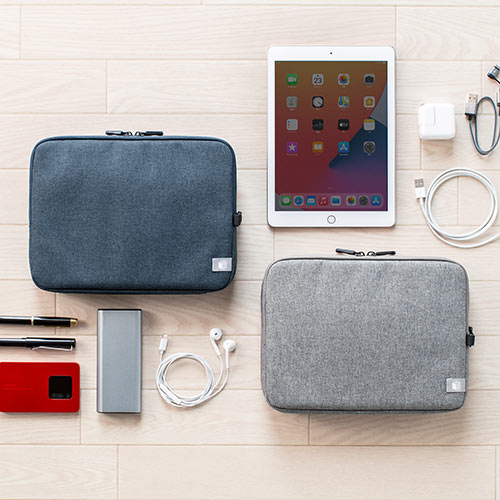 ポーチ（トラベルポーチ・ガジェットポーチ・小物入れ・おしゃれ・大容量・人気・おすすめ・男性・仕切り・収納・便利・持ち運び・ネイビー）BAGIN024NV