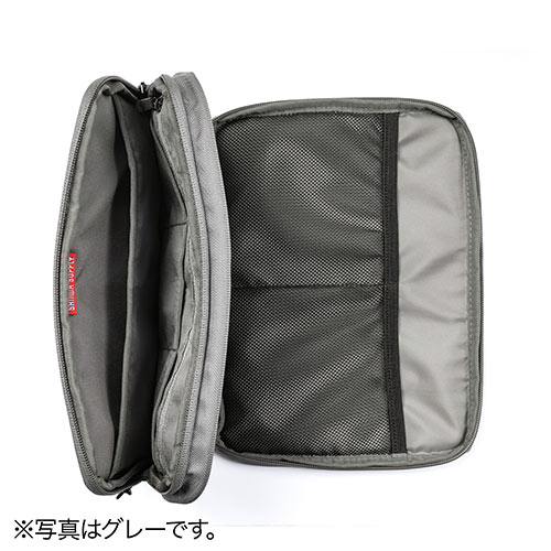 ポーチ（トラベルポーチ・ガジェットポーチ・小物入れ・おしゃれ・大容量・人気・おすすめ・男性・仕切り・収納・便利・持ち運び・ネイビー）BAGIN024NV