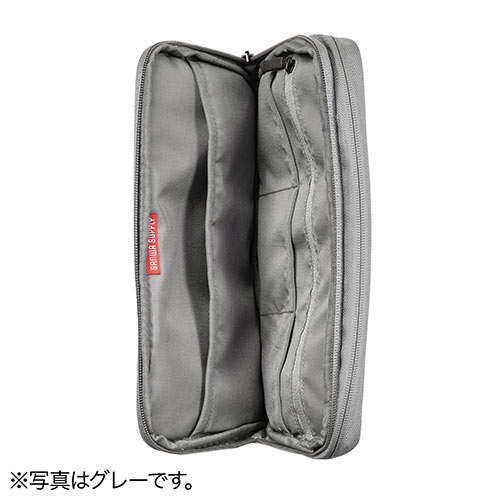 ポーチ（トラベルポーチ・ガジェットポーチ・小物入れ・おしゃれ・大容量・人気・おすすめ・男性・仕切り・収納・便利・持ち運び・ネイビー）BAGIN024NV