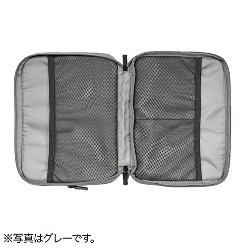 ポーチ（トラベルポーチ・ガジェットポーチ・小物入れ・おしゃれ・大容量・人気・おすすめ・男性・仕切り・収納・便利・持ち運び・ネイビー）BAGIN024NV