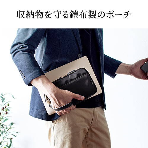 ガジェットポーチ（収納ポーチ・バッグインバッグ・鎧布・ダブル