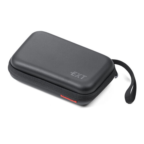 ポーチ（トラベルポーチ・ガジェットポーチ・小物入れ・おしゃれ・大容量・人気・おすすめ・男性・仕切り・収納・便利・持ち運び・セミハード・フルオープンファスナー・ストラップ・黒）BAGIN027BK