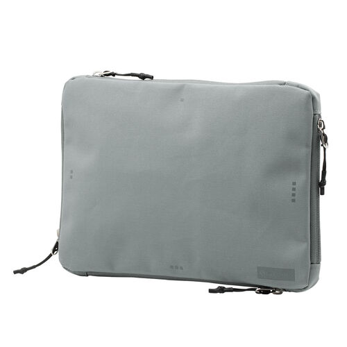 ポーチ（トラベルポーチ・ガジェットポーチ・小物入れ・おしゃれ・大容量・人気・おすすめ・男性・仕切り・4方向収納・B5サイズ・ソフトクッション・収納・便利・持ち運び・黒）BAGIN030GY