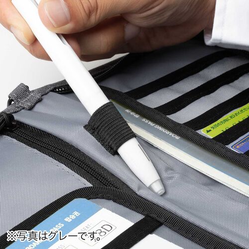 パスポートケース（トラベルオーガナイザー・おしゃれ・大容量・人気・おすすめ・男性・仕切り・収納・便利・スキミング防止・13ポケット・航空券対応・黒）BAGIN032BK