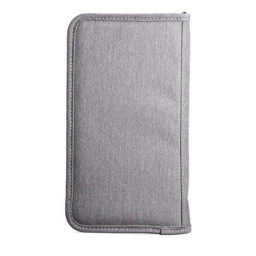 パスポートケース（トラベルオーガナイザー・おしゃれ・大容量・人気・おすすめ・男性・仕切り・収納・便利・スキミング防止・13ポケット・航空券対応・グレー）BAGIN032GY