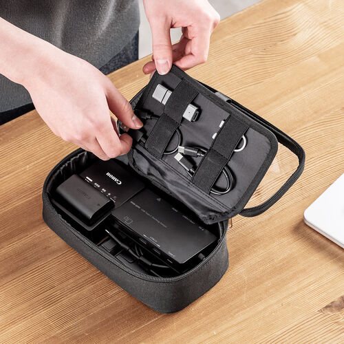 ガジェットポーチ（小物入れ・クリア・縦長・旅行・海外旅行・出張・収納・トラベルポーチ・整理）