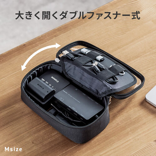 ガジェットポーチ（小物入れ・クリア・縦長・旅行・海外旅行・出張・収納・トラベルポーチ・整理）