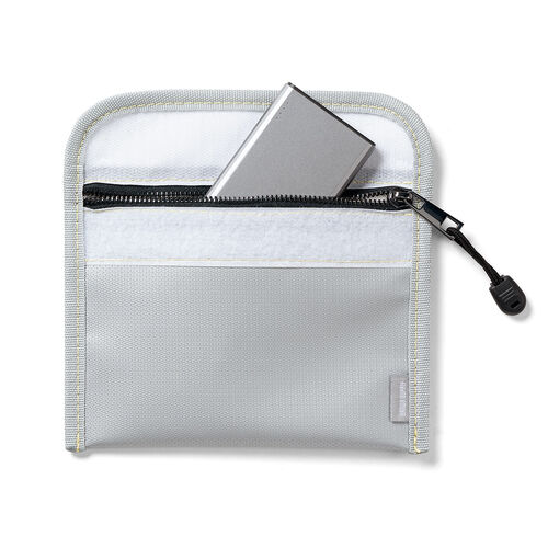 モバイルバッテリーケース（難燃性ケース・燃えにくい・防災グッズ・ガジェットポーチ・Sサイズ）