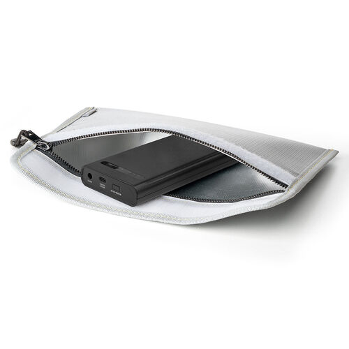 モバイルバッテリーケース（難燃性ケース・燃えにくい・防災グッズ・ガジェットポーチ・Mサイズ）