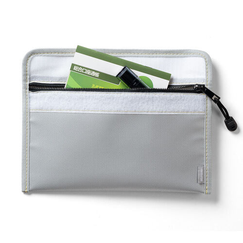 モバイルバッテリーケース（難燃性ケース・燃えにくい・防災グッズ・ガジェットポーチ・Mサイズ）