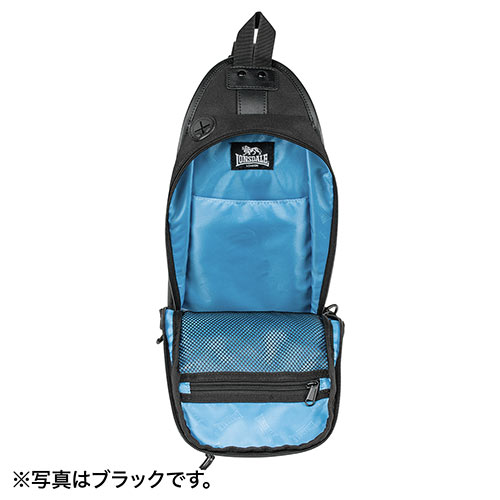 ボディバッグ（ワンショルダーバッグ・斜めがけバッグ・ワンショルダー・5ポケット・ロンズデール・ネイビー）