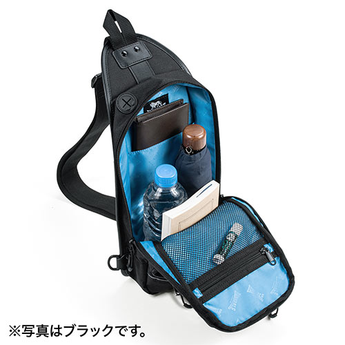 ボディバッグ（ワンショルダーバッグ・斜めがけバッグ・ワンショルダー・5ポケット・ロンズデール・レッド）