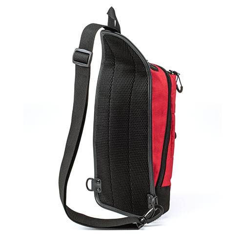 ボディバッグ（ワンショルダーバッグ・斜めがけバッグ・ワンショルダー・5ポケット・ロンズデール・レッド）