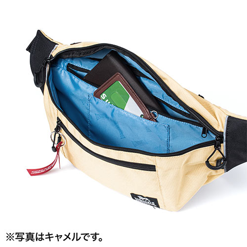 ウエストバッグ（ボディバッグ・ワンショルダーバッグ・斜めがけバッグ・ワンショルダー・7ポケット・ロンズデール・ネイビー）