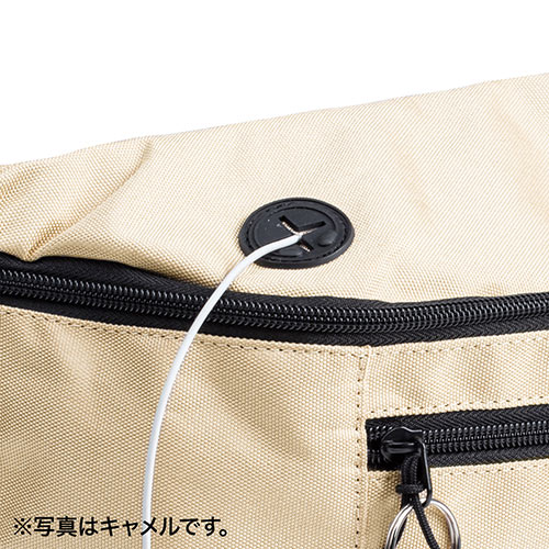 ウエストバッグ（ボディバッグ・ワンショルダーバッグ・斜めがけバッグ・ワンショルダー・7ポケット・ロンズデール・ネイビー）