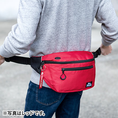 ウエストバッグ（ボディバッグ・ワンショルダーバッグ・斜めがけバッグ・ワンショルダー・7ポケット・ロンズデール・ネイビー）
