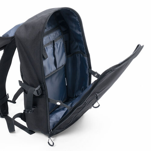 リュック（フラップ付き・ロゴレス・15.3インチ・PC収納・通学・通勤・カジュアル・多機能・メンズ・ビジネス・バックパック・大容量・24L・A4収納・ブラック）