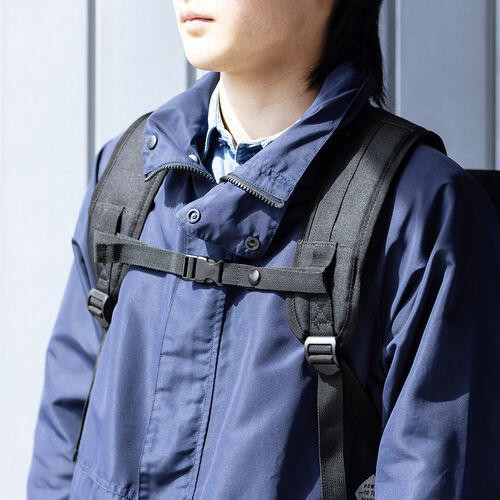 リュック（フラップ付き・ロゴレス・15.3インチ・PC収納・通学・通勤・カジュアル・多機能・メンズ・ビジネス・バックパック・大容量・24L・A4収納・ブラック）