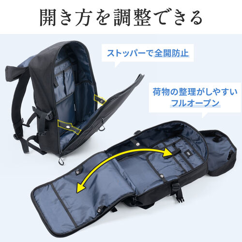 リュック（フラップ付き・ロゴレス・15.3インチ・PC収納・通学・通勤・カジュアル・多機能・メンズ・ビジネス・バックパック・大容量・24L・A4収納・ブラック）