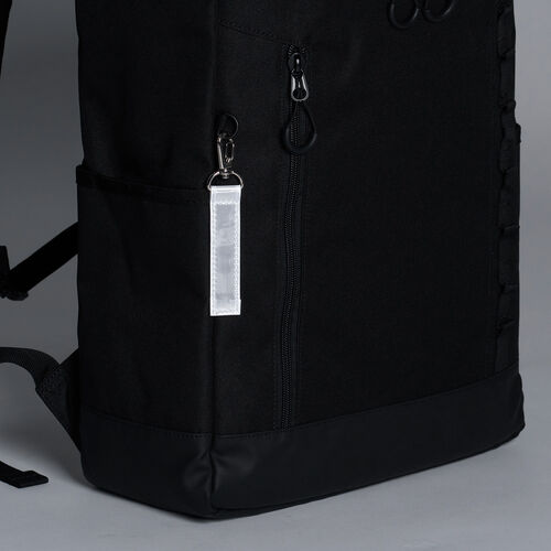 リュック（スクエア・ロゴレス・16インチ・PC収納・通学・通勤・カジュアル・多機能・メンズ・ビジネス・ボックスパック・バックパック・大容量・26L・A4収納・ブラック）