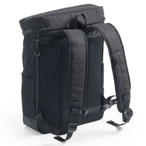 リュック（スクエア・ロゴレス・16インチ・PC収納・通学・通勤・カジュアル・多機能・メンズ・ビジネス・ボックスパック・バックパック・大容量・26L・A4収納・ブラック）