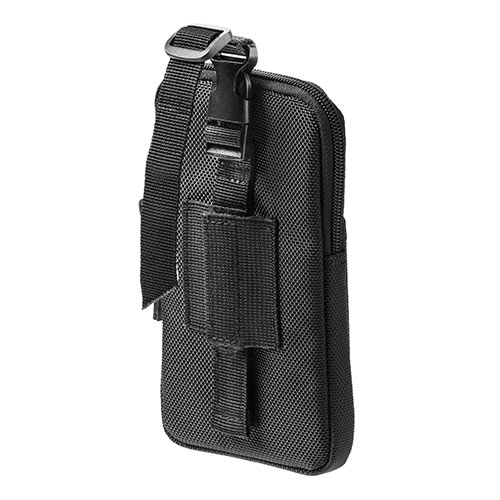 リュックベルト用スマホポーチ（ベルト取付・3通り設置可能・ブラック）