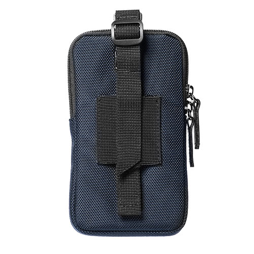 リュックベルト用スマホポーチ（ベルト取付・3通り設置可能・ネイビー）