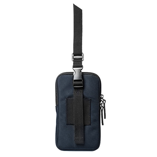 リュックベルト用スマホポーチ（ベルト取付・3通り設置可能・ネイビー）