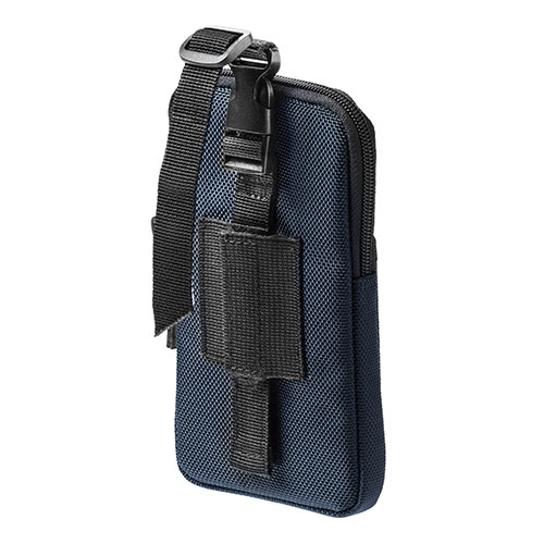リュックベルト用スマホポーチ（ベルト取付・3通り設置可能・ネイビー）