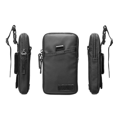 スマホポーチ（リュックベルト用・ベルト取付・3通り設置可能・耐水生地・ブラック） EZ2-BAGOP1WP