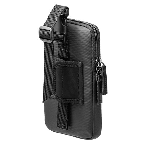スマホポーチ（リュックベルト用・ベルト取付・3通り設置可能・耐水生地・ブラック） EZ2-BAGOP1WP
