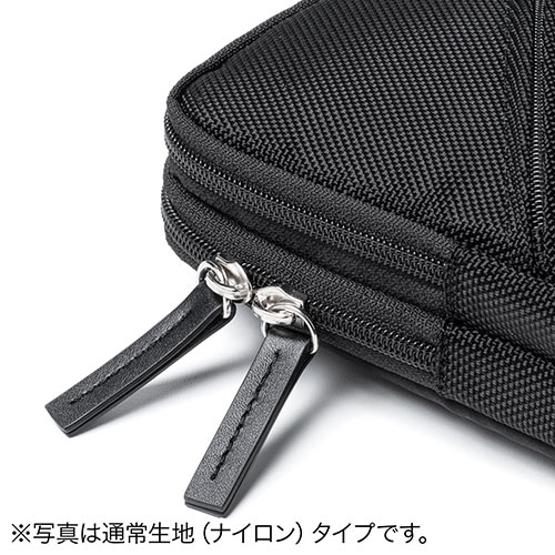 スマホポーチ（リュックベルト用・ショルダーベルト取付・6.5インチ対応・スマホケース・ダブル・耐水生地・ブラック）