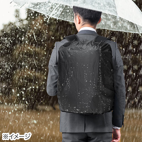 リュック用レインカバー（バッグカバー・撥水・フリーサイズ・ブラック）