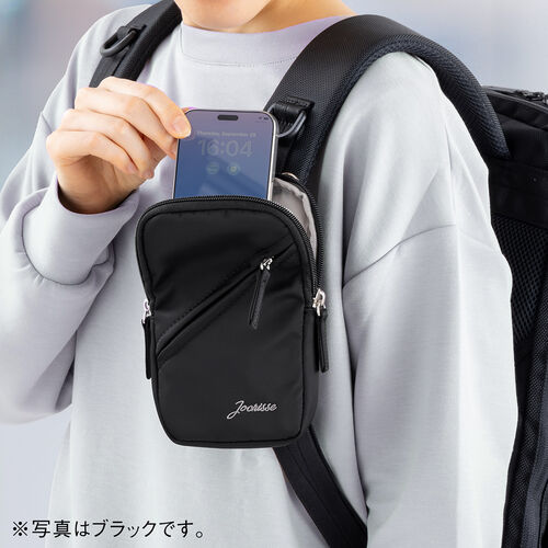 スマホポーチ（ショルダーポーチ・スマホショルダー・斜め掛け・スマホポシェット・ネイビー）