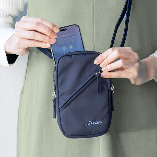 スマホポーチ（ショルダーポーチ・スマホショルダー・斜め掛け・スマホポシェット・ネイビー）