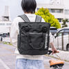3WAYトートバッグ（Reebok・防水生地・手提げ・肩掛け・リュック・ショルダー・長さ調整・大容量20L・A4収納・ビジネストート・15.6インチPC対応・ロゴホワイト)