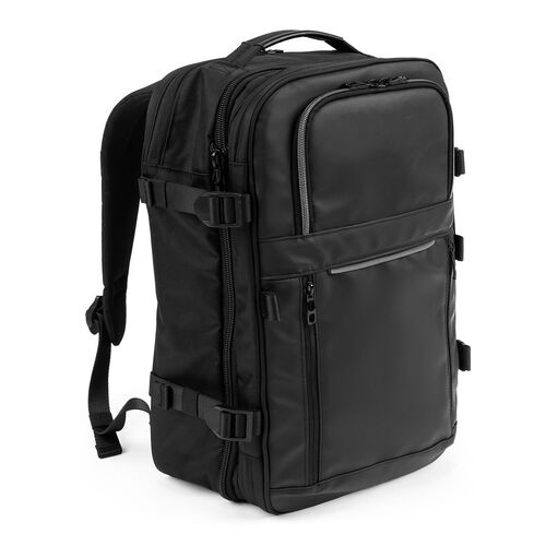 リュック（拡張・22～33リットル・大容量・16インチ・PCリュック・バックパック・出張・旅行・ビジネス・撥水・通勤・多機能・大型・メンズ・シンプル・多収納・ブラック）