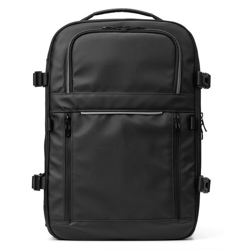 リュック（拡張・22～33リットル・大容量・16インチ・PCリュック・バックパック・出張・旅行・ビジネス・撥水・通勤・多機能・大型・メンズ・シンプル・多収納・ブラック）