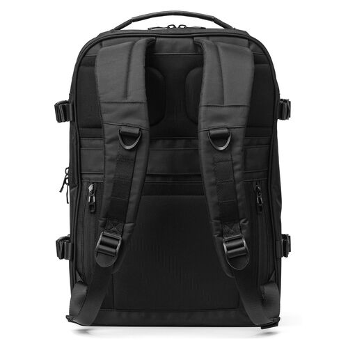 リュック（拡張・22～33リットル・大容量・16インチ・PCリュック・バックパック・出張・旅行・ビジネス・撥水・通勤・多機能・大型・メンズ・シンプル・多収納・ブラック）