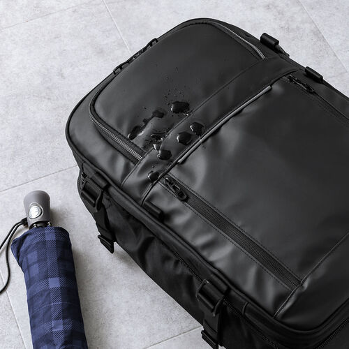 リュック（拡張・22～33リットル・大容量・16インチ・PCリュック・バックパック・出張・旅行・ビジネス・撥水・通勤・多機能・大型・メンズ・シンプル・多収納・ブラック）