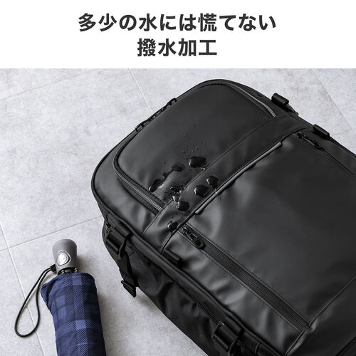リュック（拡張・22～33リットル・大容量・16インチ・PCリュック・バックパック・出張・旅行・ビジネス・撥水・通勤・多機能・大型・メンズ・シンプル・多収納・ブラック）